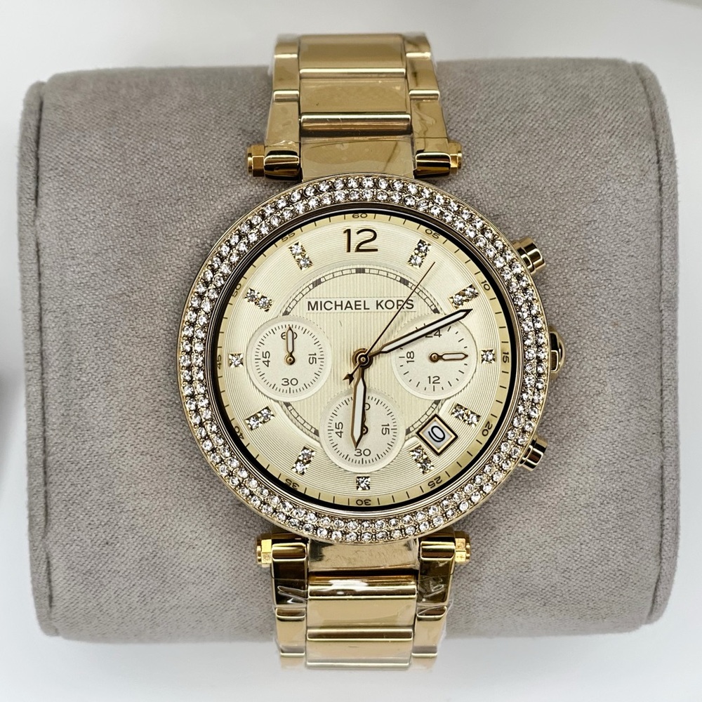 LAST Michael Kors Parker Gold Watch - Picture 3 of 8